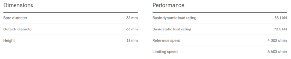 SKF-51207-Dimension